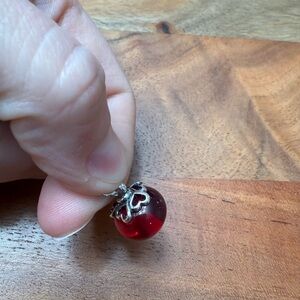 Retired James Avery Red Heart Finial Charm